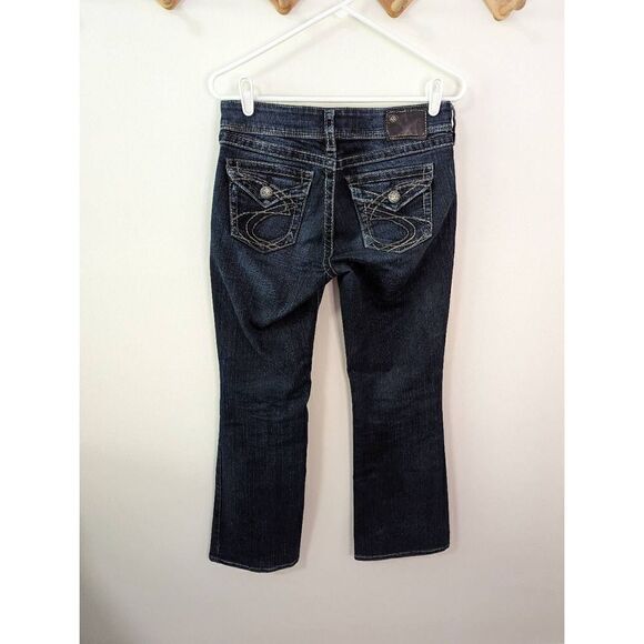 Silver Jeans Suki Surplus Mid Rise Dark Wash Bootcut Jeans - Size W28 / L30 - Picture 6 of 11